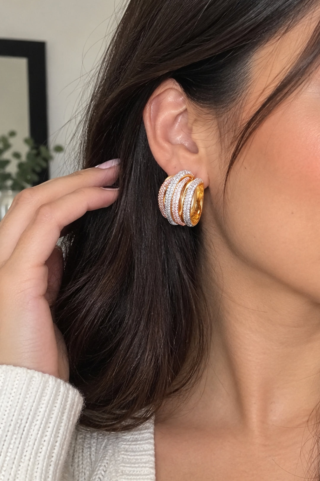 T0162 Earrings Combo Set with Adjustable Ring