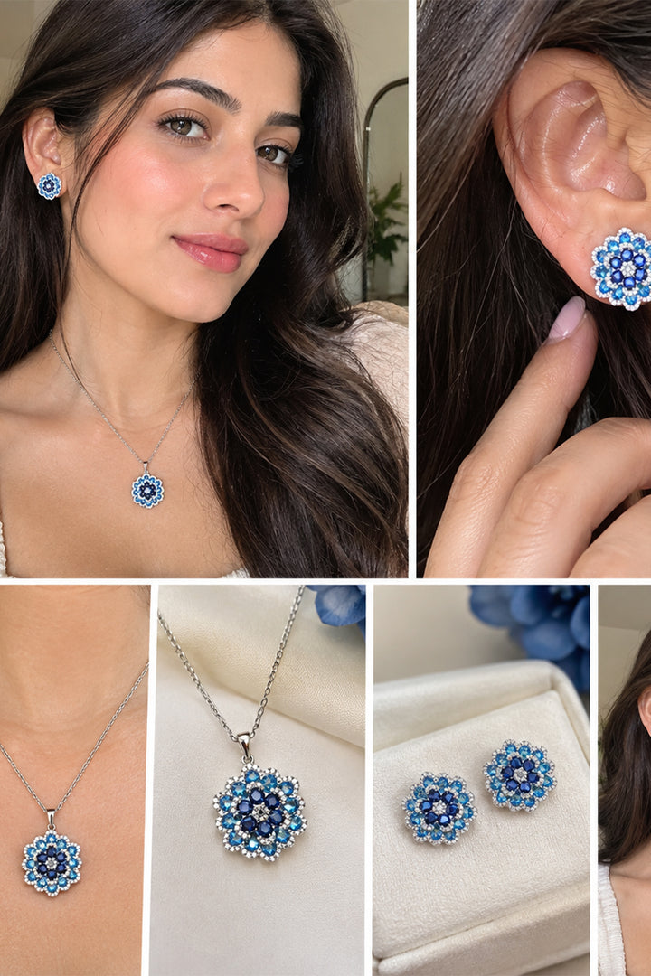 T0195 Blue Jewelry Set