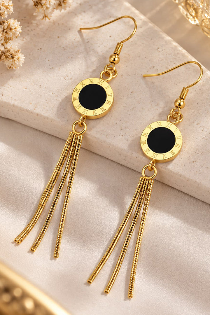 Black gold hanging Earrings
