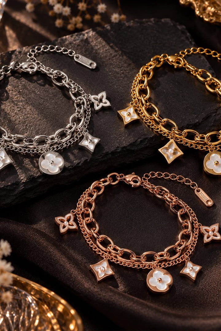 Charm Chain Bracelet - Gold &amp; Rose Gold