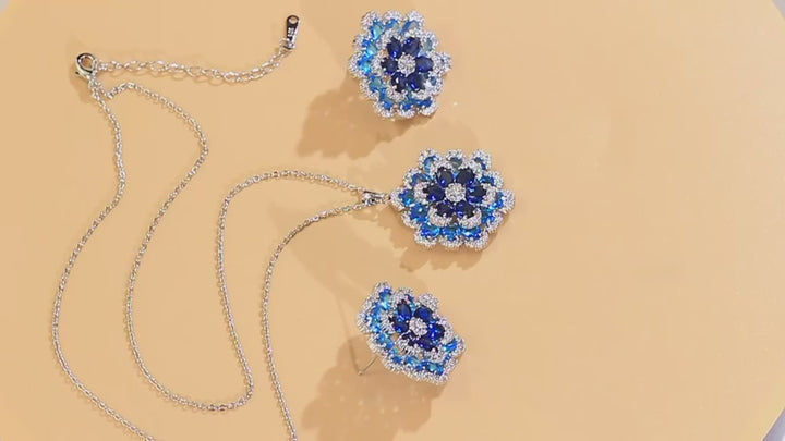 T0195 Blue Jewelry Set