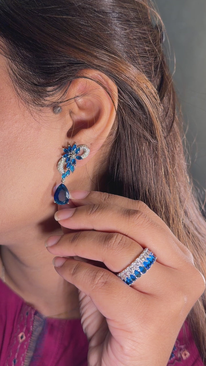 EJ0002 Blue Earrings