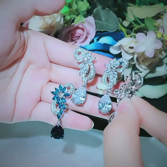 EJ0002 Blue Earrings