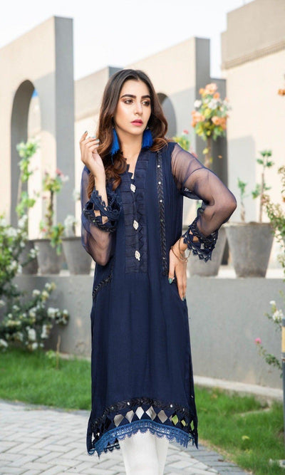 best sellers | Alaya BLUE -  front - Premium Dress from Naayas - Just Rs.6500! Shop now at Naayas Official