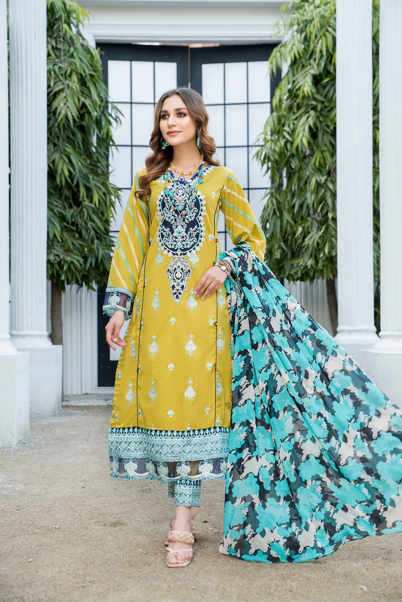 best sellers | Tulum green -  front - Premium Dresses from Nerra Lawn '22 - Just Rs.4559.20! Shop now at Naayas Official