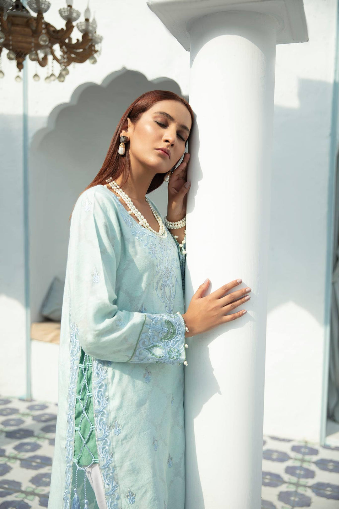 best sellers | Ice Blue -  front - Premium Dress from Naayas - Just Rs.3999! Shop now at Naayas Official