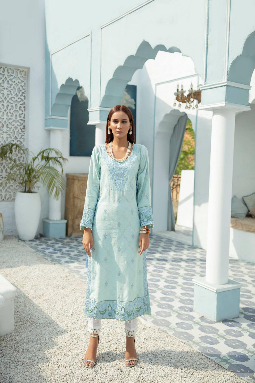 best sellers | Ice Blue -  front - Premium Dress from Naayas - Just Rs.3999! Shop now at Naayas Official