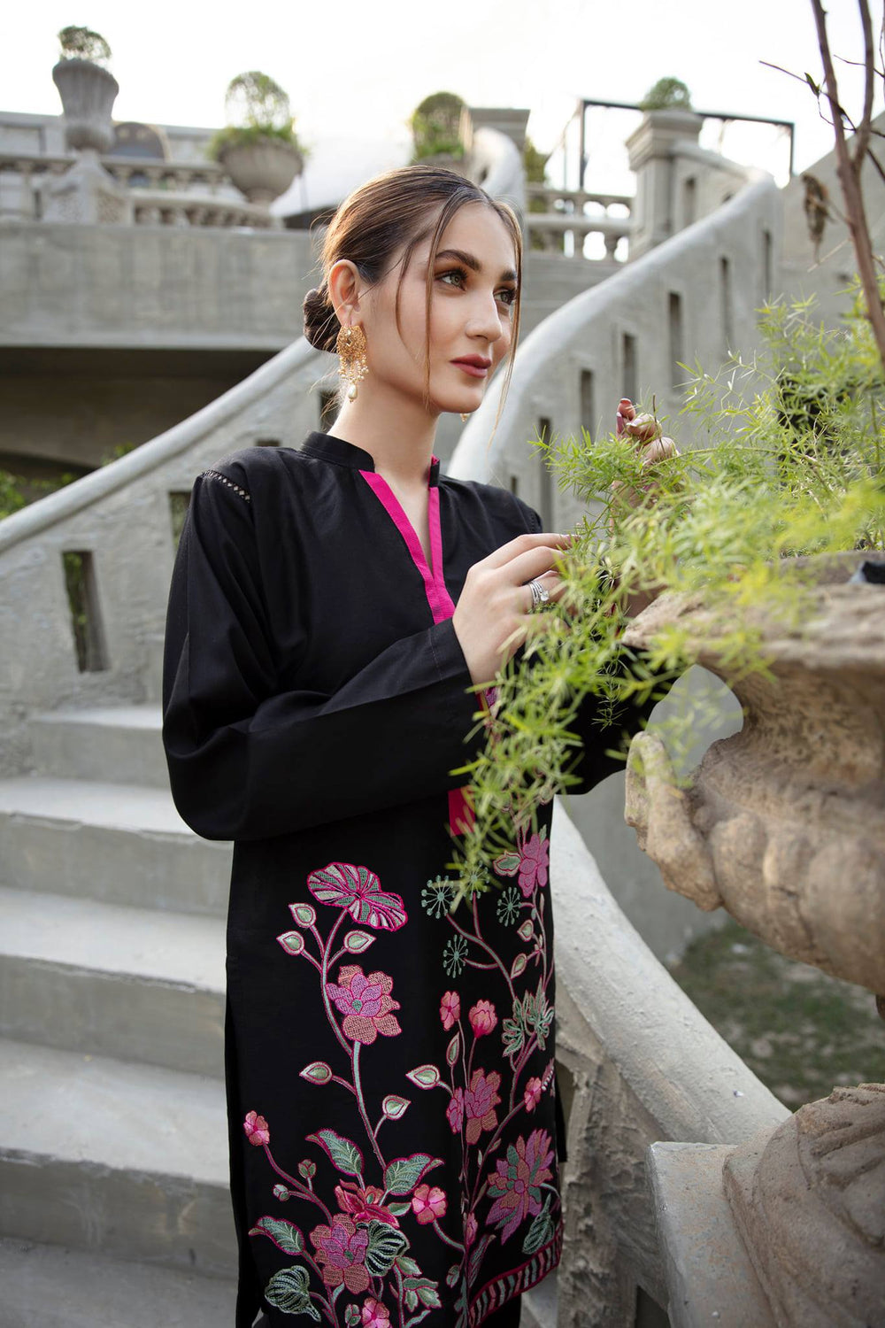 best sellers | Wild Flower Black -  front - Premium Dress from Naayas - Just Rs.2999! Shop now at Naayas Official