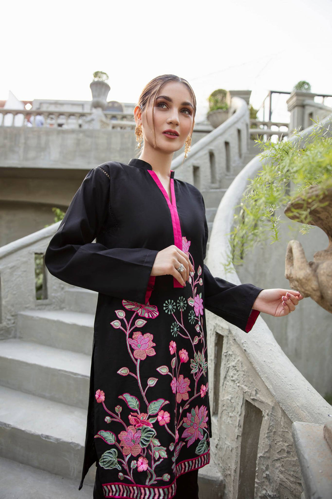 best sellers | Wild Flower Black -  front - Premium Dress from Naayas - Just Rs.2999! Shop now at Naayas Official