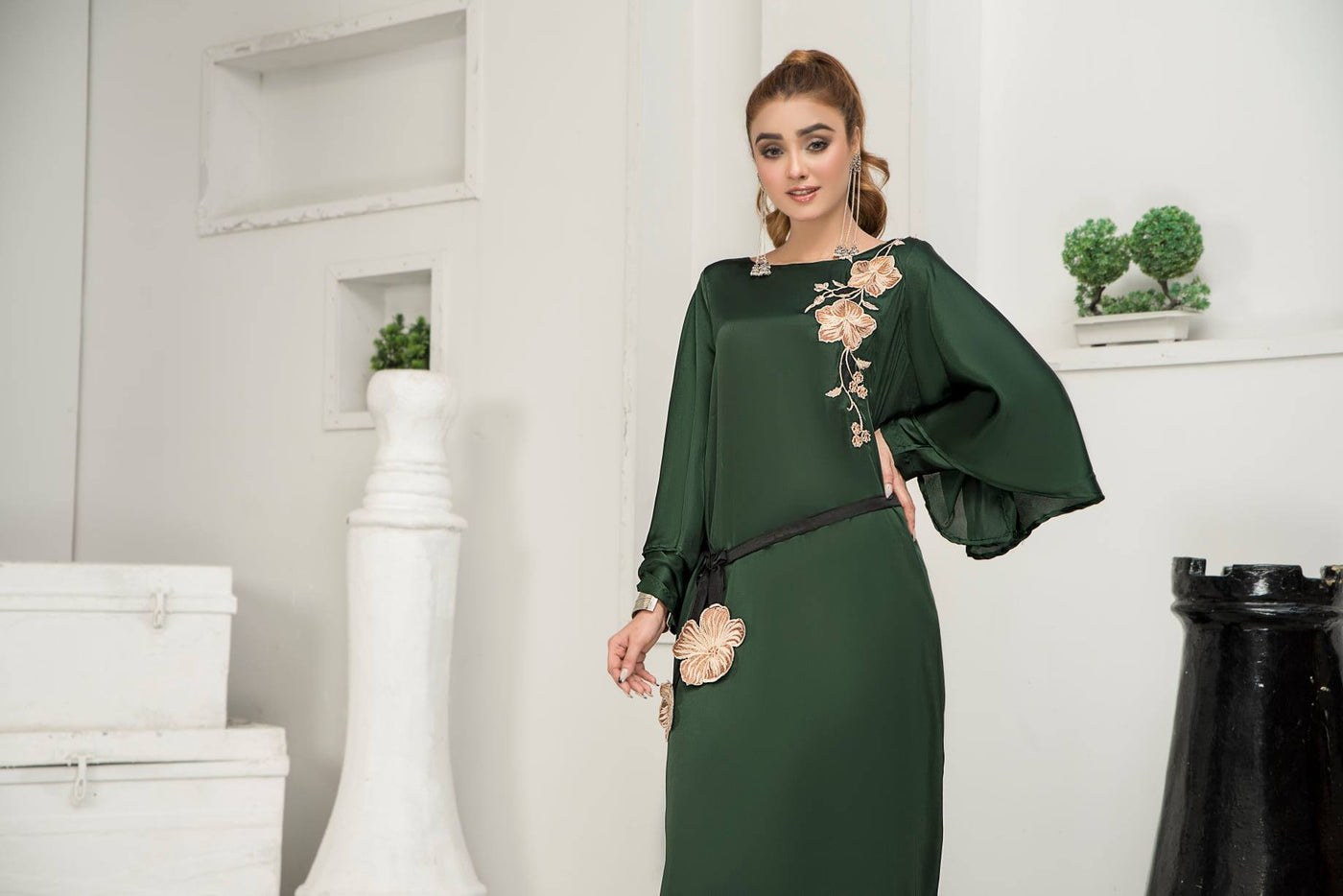 best sellers | Green Gem -  front - Premium Dresses from Naayas - Just Rs.4499! Shop now at Naayas Official