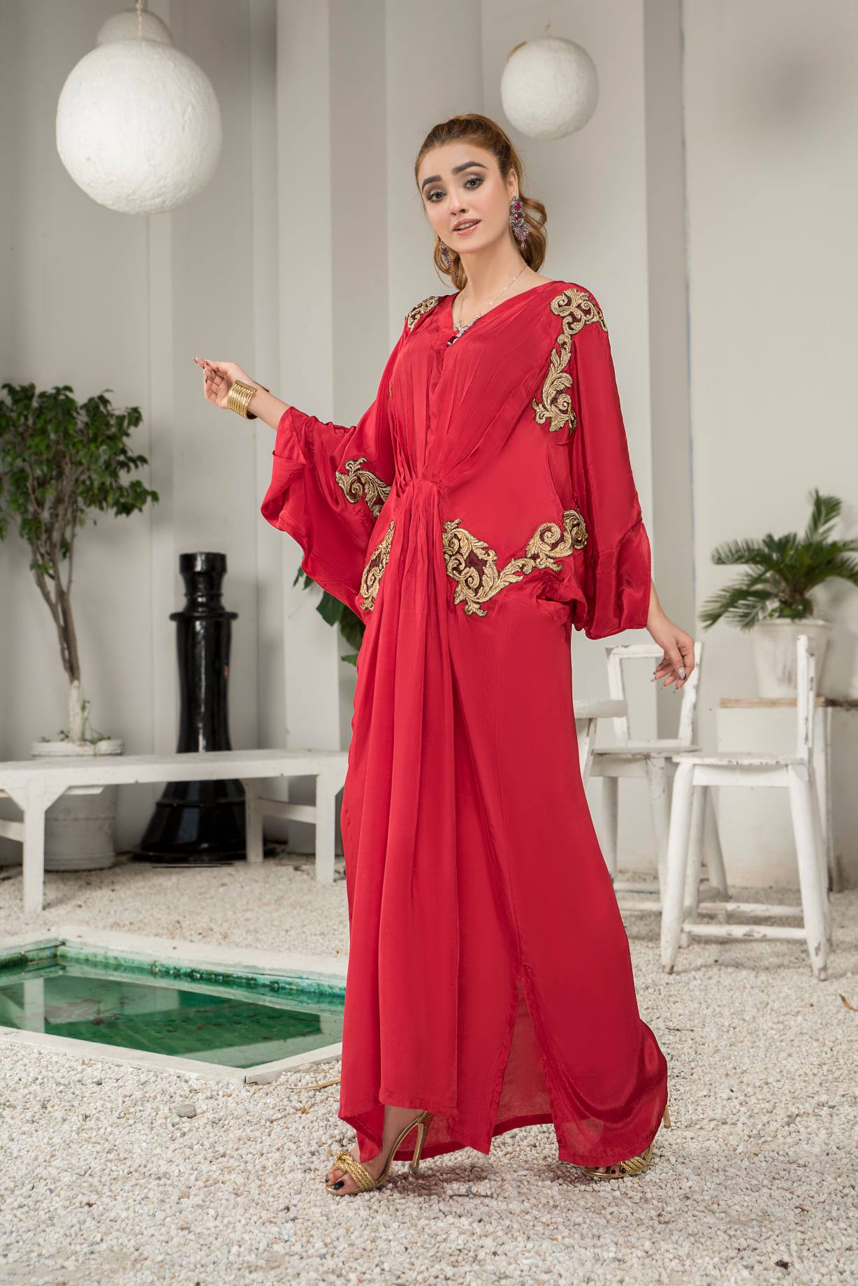 best sellers | Bold Red -  front - Premium Dresses from Naayas - Just Rs.5499! Shop now at Naayas Official