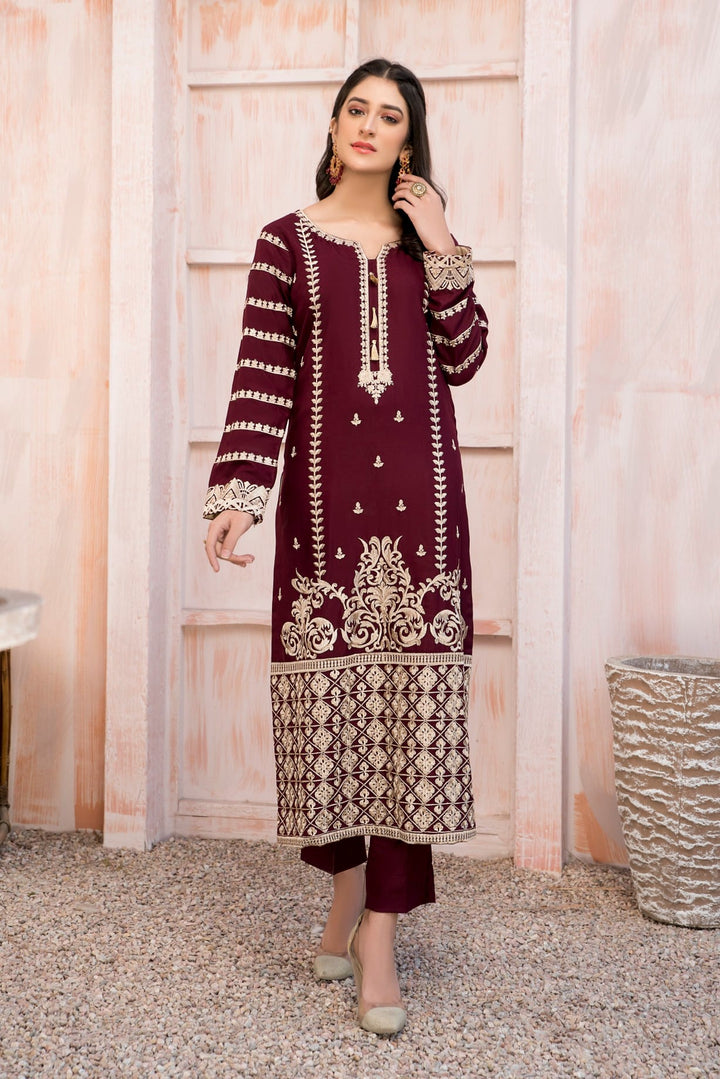 best sellers | Artistic Maroon -  front - Premium Dresses from Naayas Official - Just Rs.4999! Shop now at Naayas Official
