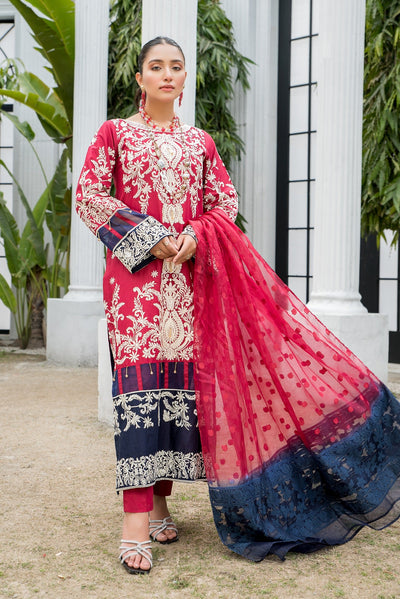 best sellers | Bale red -  front - Premium Dresses from Nerra Lawn '22 - Just Rs.4399.20! Shop now at Naayas Official