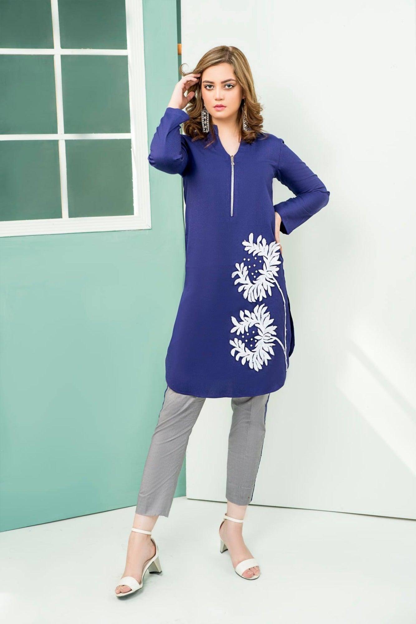 best sellers | Ocean Blue -  front - Premium Dress from Naayas - Just Rs.4950! Shop now at Naayas Official