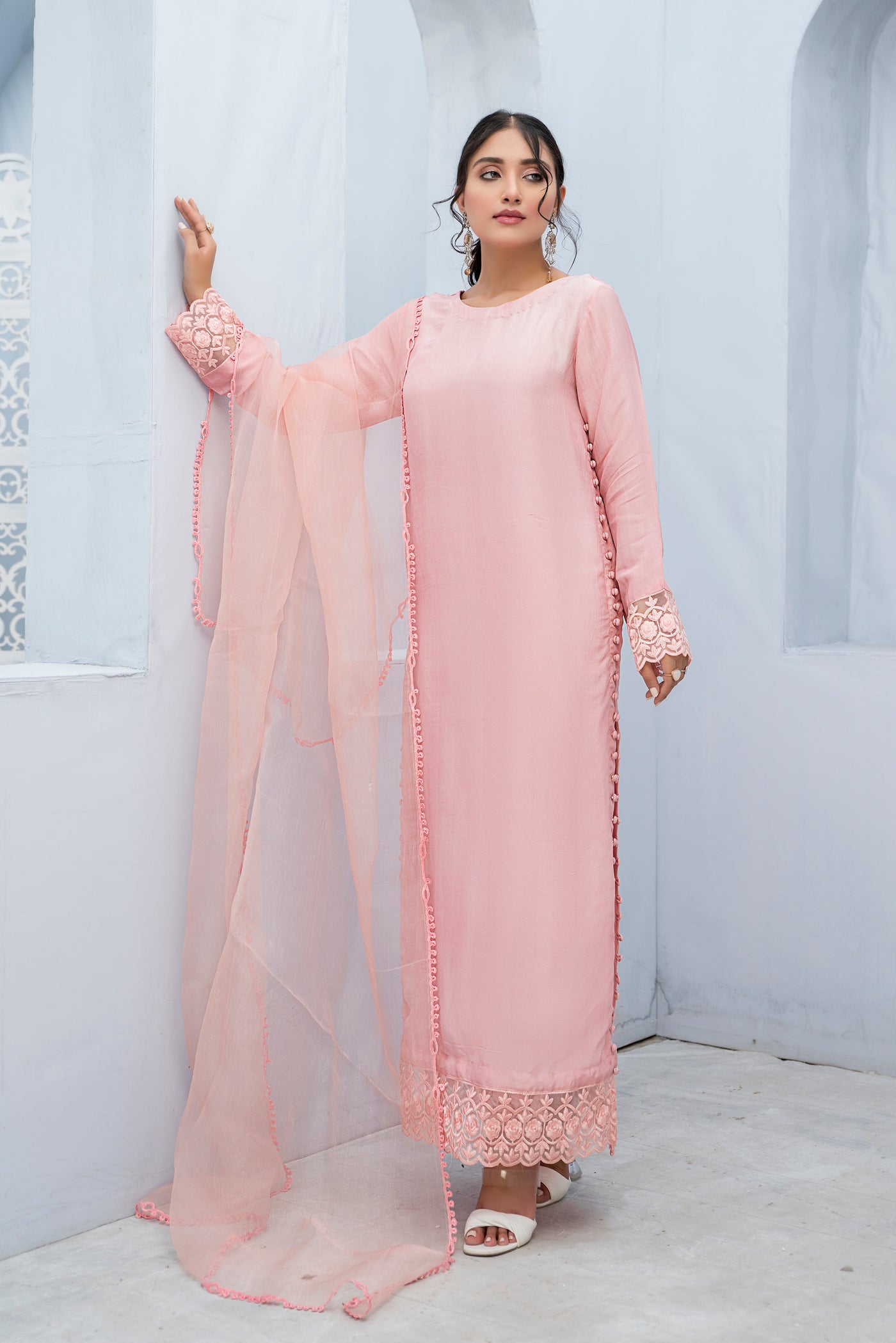 best sellers | Powdery Pink -  front - Premium  from De Luxe - Just Rs.5999.20! Shop now at Naayas Official