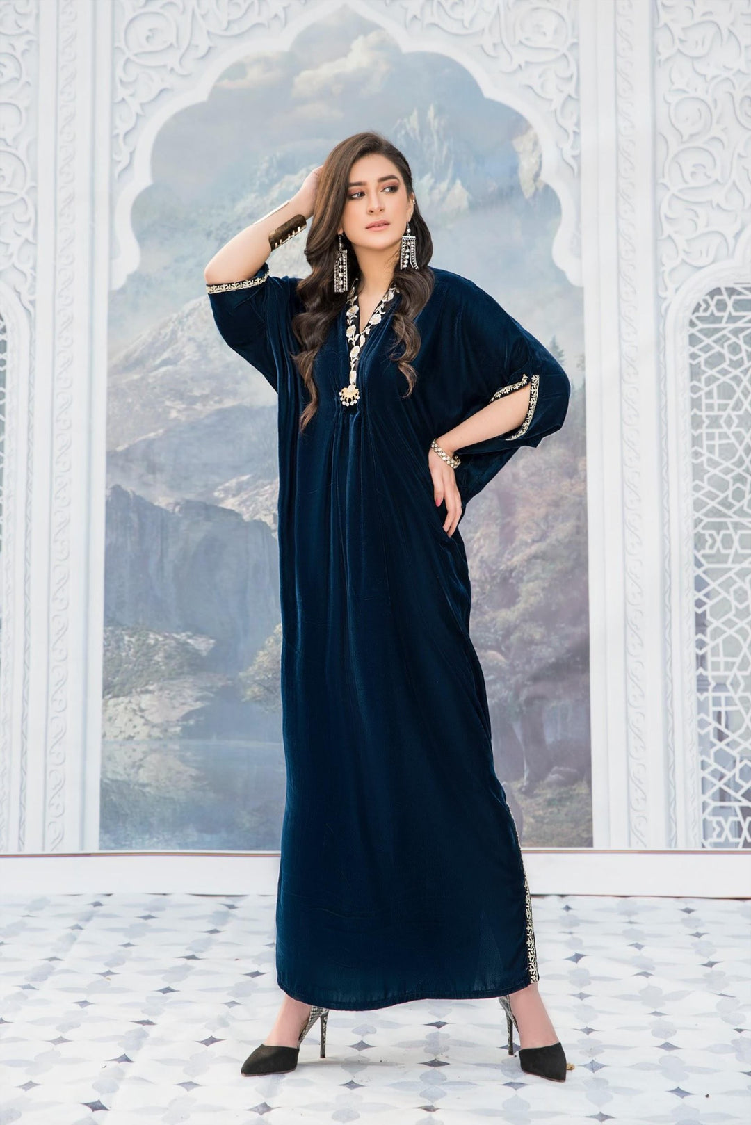 Teal Kaftan - Naayas Official