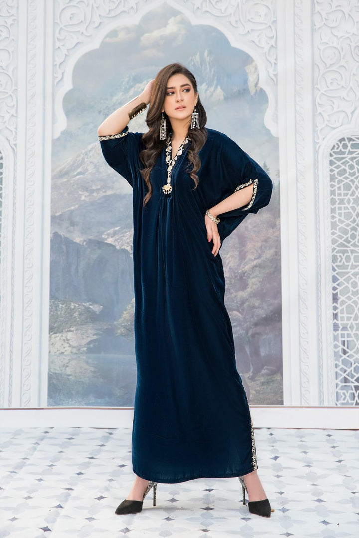 Teal Kaftan - Naayas Official